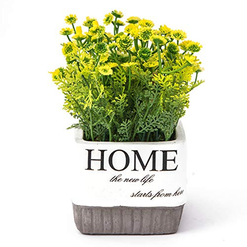 Artificial Plants,Fake Plant Indoor Artificial Potted Plants Used for Home,Office Decoration Lavender Artificial Fake Plants Green Plants Potted Plants Artificial Decor (Gypsophila Yellow)
