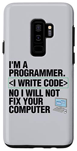 Galaxy S9plus Coder Computer Programmer I Write Code Funny Gift Case