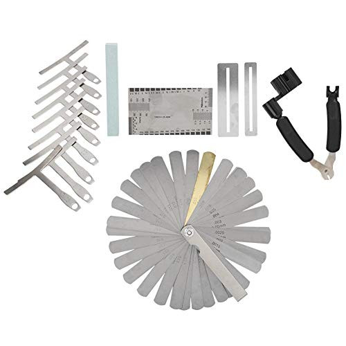 15Pcs Guitar Tool,String Cutter Guitar Arc Ruler String Distance Measuring Ruler Winder Measuring Ruler Gauge Musical Instrument Accessories