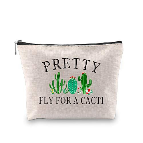 PXTIDY Plant Gifts Cactus Gifts for Women Cosmetic Bag Pretty Fly For A Cacti Makeup Bag Succulent Plant Gifts Purse Bag Cacti Tote Bag Gifts (beige) PXTIDY Plant Gifts Cactus Gifts for Women Cosmetic Bag Pretty Fly For A Cacti Makeup Bag Succulent Plant Gifts Purse Bag Cacti Tote Bag Gifts (beige)