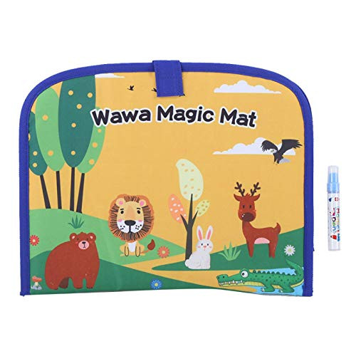 Water Drawing Mat, Magic Doodle Painting Writing Coloring Pad Doodle Pen Educational Toys for Toddlers Boys Girls