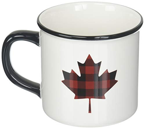 Abbott Collection 27-CN Plaid Maple Leaf Mug, 1 EA