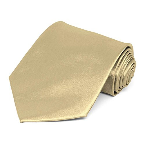 TieMart Solid Color Necktie (Sparkling Champagne)