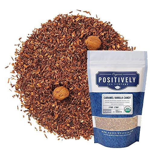 Positively Tea Company, Organic Caramel Vanilla Candy, Rooibos Tea, Loose Leaf, 4 Ounce Bag