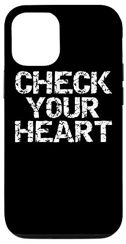 iPhone 12/12 Pro Vintage Christian Discipleship Quote Saying Check Your Heart Case
