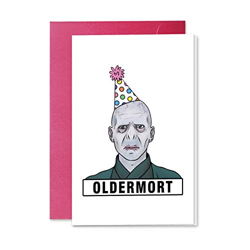 Oldermort Birthday Card, Funny Birthday Card For Friend Him Her, Bday Greeting Card