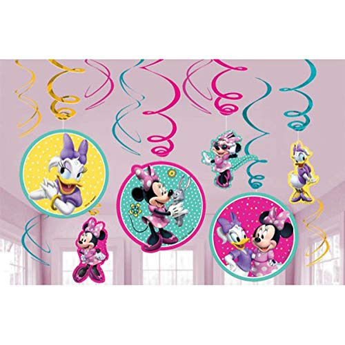 Amscan Swirl Decorations, Disney Minnie Mouse Collection , Party Accessory