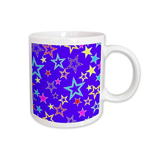 3dRose Stars in Color Ceramic Mug, 11-Ounce