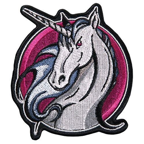 Hot Leathers, UNICORN, Iron-On / Saw-On High Thread Rayon PATCH - 3.5" x 3.5", Exceptional Quality