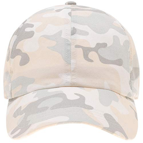 MIRMARU Baseball Dad Hat Vintage Washed Cotton Low Profile Embroidered Adjustable Baseball Caps (Camouflage -Beige)