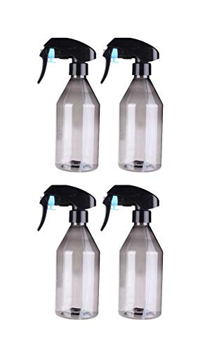 Fine Mist Trigger Sprayer,Spray Bottle,300ml / 10.14 oz,Plastic Fine Mist Refillable Containers, Plastic Clear Empty Hair Sprayer for Travel, Cleaning, Gardening, Skin Care?Pack of 4