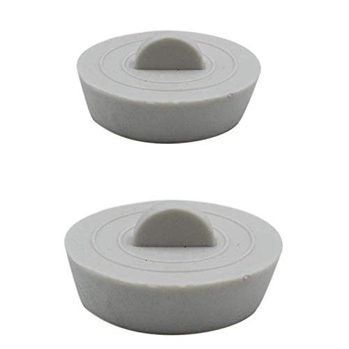 2 Size Universal Bathtub Drain Plugs, Drain Stopper For Bathtub and Bathroom Sink, White Plug 2 pack