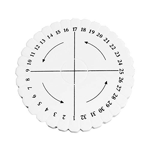 Maxmoral White Round EVA Foam Thread Disc Braided Plate for Fine Wire Bead DIY Weaving.