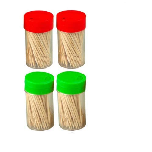 4 PACK Toothpicks with Dispenser 600 Total