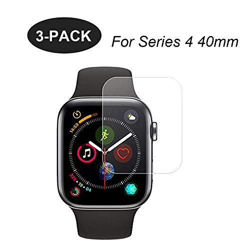 [3-Pack] Apple Watch Serie 4 40mm Screen Protector, Kylatix[9H Hardness][Anti-Fingerprint][Anti-Scratches] Tempered Glass Screen Protector Film Compatible for Watch Serie 4 40mm