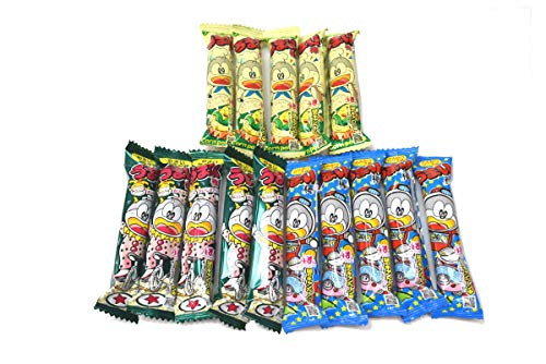 Umaibo, Japanese popular snack food, 15 packs(3 taste×5 packs) No.a336