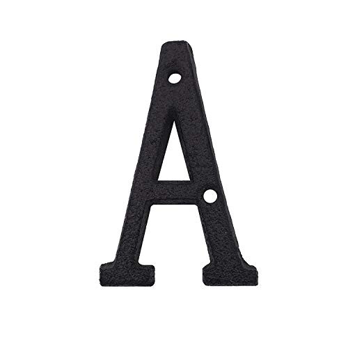 House Numbers- 3 Inch Solid Cast Iron Home Address Number or Mailbox Numbers, Letter A