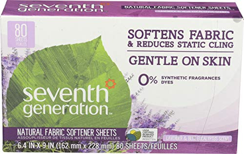 Seventh Generation, Fabric Softener Shtees Lavender, 80 Count Seventh Generation, Fabric Softener Shtees Lavender, 80 Count