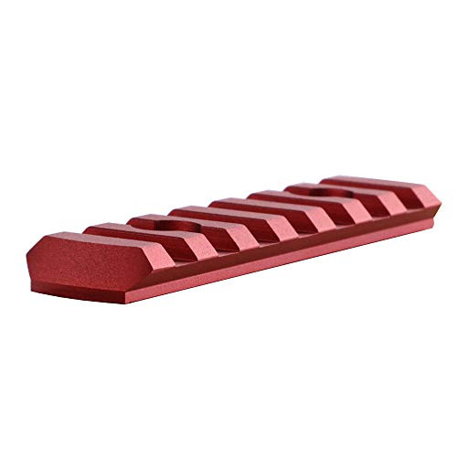 TuFok M lok Picatinny Rail Attachment - Mlok Rail Section?Picatinny Rail Adapter(7-Slot,Red)