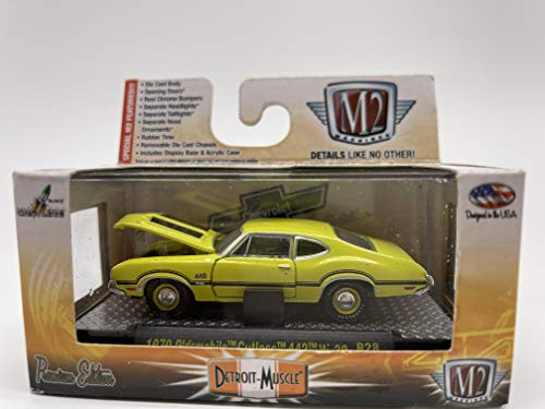 M2 Machines by M2 Collectible Detroit-Muscle 1970 Oldsmobile Cutlass 442 W-30 1:64 Scale R28 15-03 Yellow Details Like NO Other M2 Machines by M2 Collectible Detroit-Muscle 1970 Oldsmobile Cutlass 442 W-30 1:64 Scale R28 15-03 Yellow Details Like NO Other