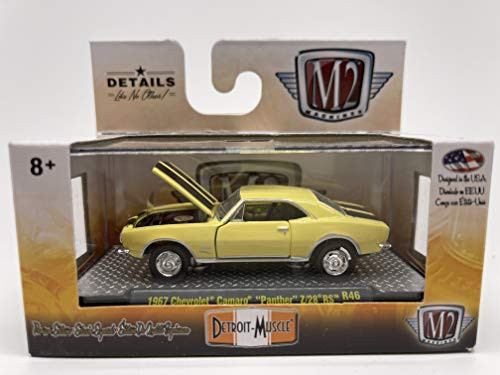 M2 Machines by M2 Collectible Detroit-Muscle 1967 Chevy Camaro Panther Z/28 RS 1:64 Scale R46 19-03 Baby Yellow/Black Details Like NO Other 1 of 6880