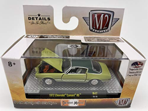 M2 Machines by M2 Collectible Detroit-Muscle 1972 Chevy Camaro RS 1:64 Scale R47 19-18 Olive/Green Details Like NO Other 1 of 6880 M2 Machines by M2 Collectible Detroit-Muscle 1972 Chevy Camaro RS 1:64 Scale R47 19-18 Olive/Green Details Like NO Other 1 of 6880