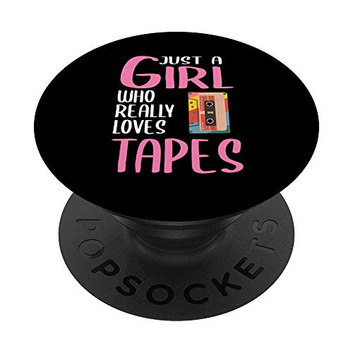 Womens Gift Just A Girl Who Really Loves Tapes PopSockets PopGrip: Swappable Grip for Phones and Tablets Womens Gift Just A Girl Who Really Loves Tapes PopSockets PopGrip: Swappable Grip for Phones and Tablets