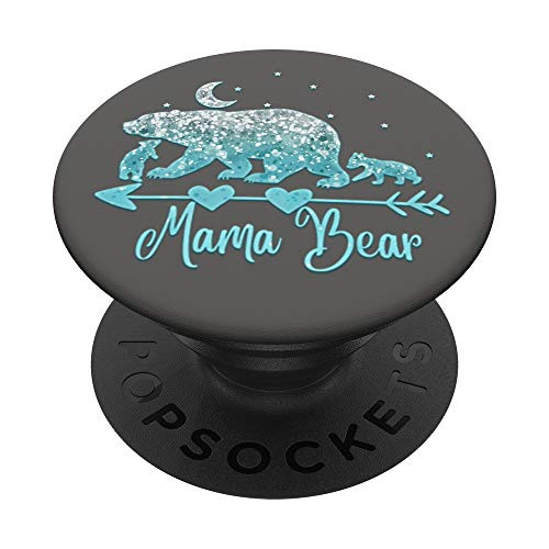 ice light Blue Mama bear Two cubs On Slate Gray PopSockets PopGrip: Swappable Grip for Phones and Tablets ice light Blue Mama bear Two cubs On Slate Gray PopSockets PopGrip: Swappable Grip for Phones and Tablets
