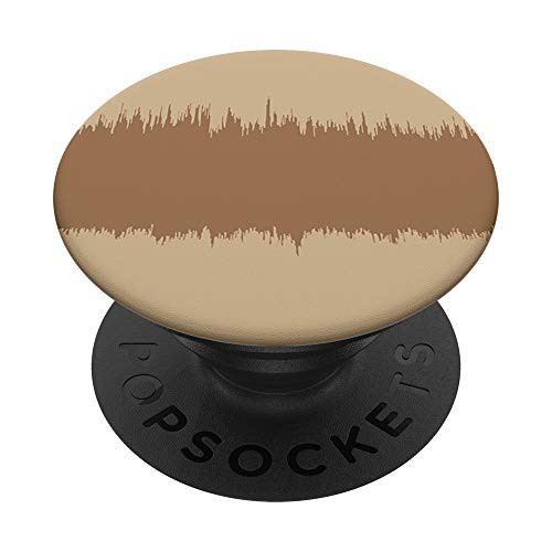 Modern Stripe Pattern Beige Gray Cream  and  Brown AEW482 PopSockets PopGrip: Swappable Grip for Phones  and  Tablets