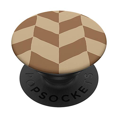 Chevron Pattern Beige Gray Cream  and  Brown AEW559 PopSockets PopGrip: Swappable Grip for Phones  and  Tablets