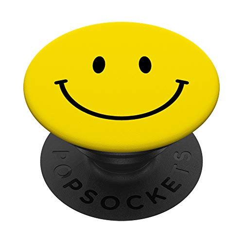 Smiley Face Emoji Funny PopSockets PopGrip: Swappable Grip for Phones  and  Tablets