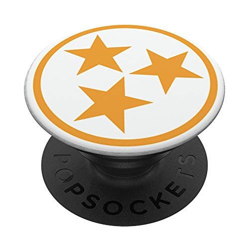 Collapsible Phone/Tablet Grip  and  Stand Tennessee Tri-Star PopSockets Grip and Stand for Phones and Tablets