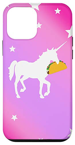 iPhone 12 mini Unicorn Carrying Taco Food Funny Pink Ombre Stars Case