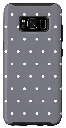 Galaxy S8 Case, Slate Phone Cover, Slate and White Polka Dots Phone Case