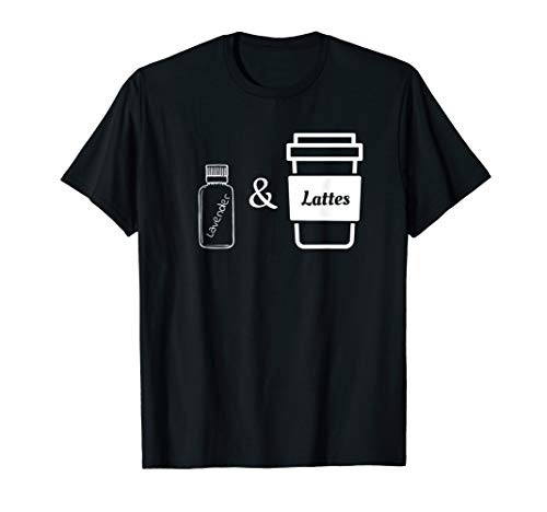 Lavender Essential Oil Aromatherapy Latte Coffee T-Shirt