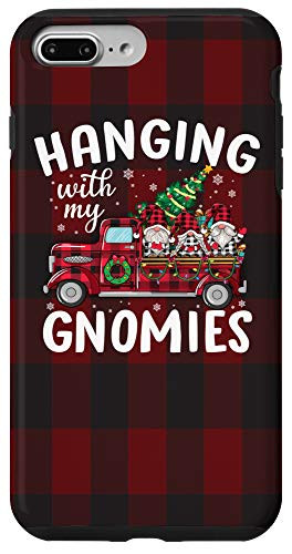 iPhone 7 Plus/8 Plus Cute Gnomes check red Plaid pattern Christmas truck gnome Case
