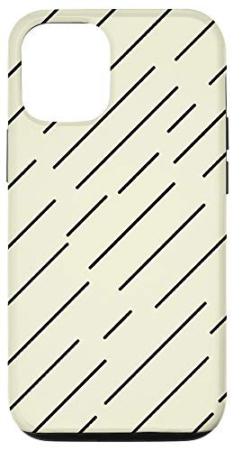 iPhone 12/12 Pro Beige Color Line Pattern Phone Cover Case