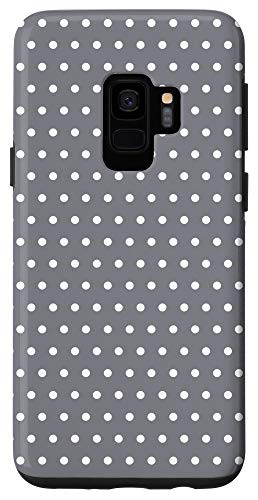Galaxy S9 Case, Slate Phone Cover, Slate and White Polka Dots Phone Case