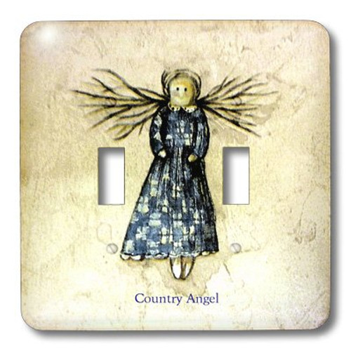 3dRose LLC lsp_23082_2 Country Angel, Double Toggle Switch 3dRose LLC lsp_23082_2 Country Angel, Double Toggle Switch