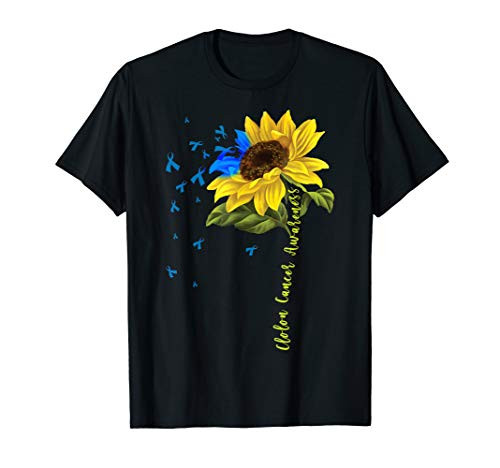 Colon Cancer Awareness Sunflower T-Shirt