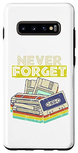 Galaxy S10plus Never forget VHS, Floppy Disc and Cassette Tapes gifts Case