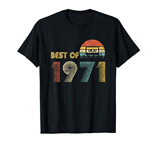 50th Birthday Gifts Best Of 1971 Cassette Tape Retro T-Shirt