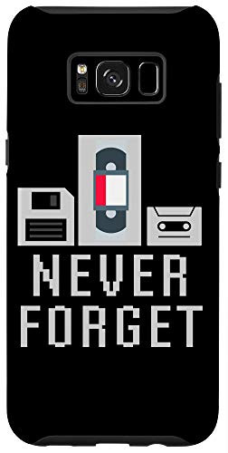 Galaxy S8plus Never Forget Retro Floppy Disk Video Tape Cassette Nostalgia Case