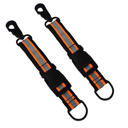 Firefighter Glove Strap   Glove Holder with Glove Leash Swivel Snap Hook,Reflective Hi-Vis Lime for Quick Access All Style Find in Melo Tough (2 sets Quick Release Buckle-orange)