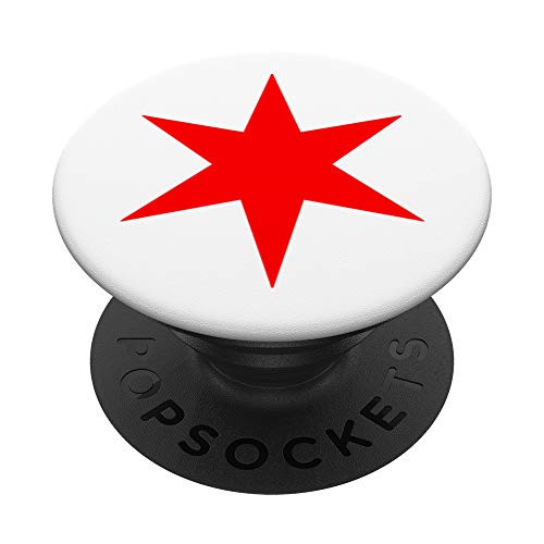 Chicago Flag Star PopSockets PopGrip: Swappable Grip for Phones  and  Tablets