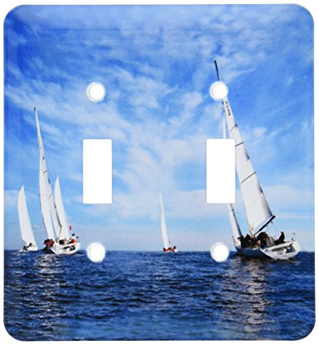 3dRose lsp_1248_2 Sail Boats Double Toggle Switch