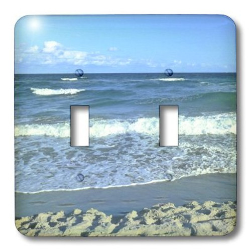 3dRose LLC lsp_11015_2 Boca Beach Waves, Double Toggle Switch