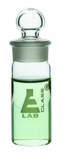 Weighing Bottle, Tall Form, 25ml Capacity, Borosilicate Glass with Interchangeable Ground Stopper - Eisco Labs