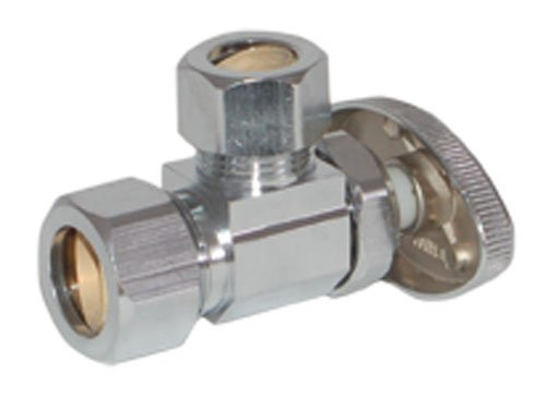 Eastman 04358LF multi turn stop angle valve 1/2" OD X 5/8" OD Chrome