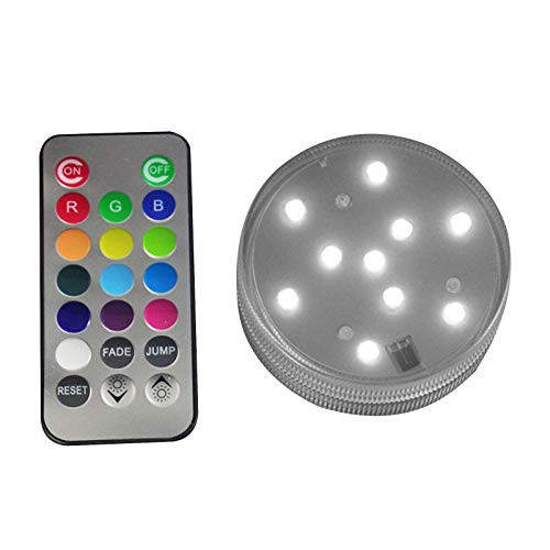 Petyoung Submersible LED Light, 13 Colors Waterproof Underwater Battery Operated Light with Remote Controller for Aquarium Lights, Christmas, Pond Pool